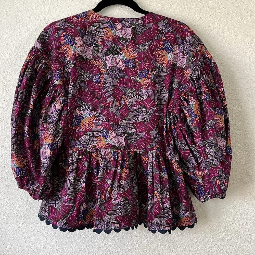 Kika Vargas x Target Scallop Edge Wrap Top Size XS - Picture 4 of 7